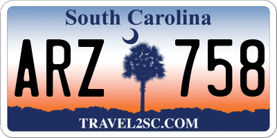 SC license plate ARZ758