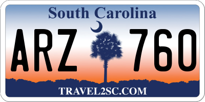 SC license plate ARZ760