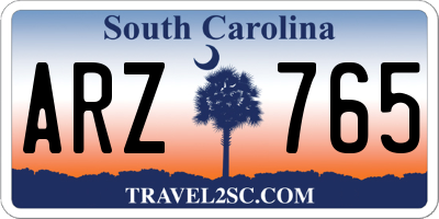 SC license plate ARZ765