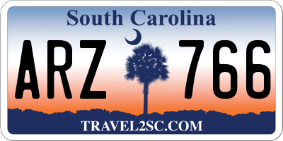 SC license plate ARZ766