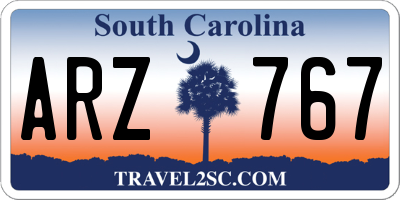 SC license plate ARZ767