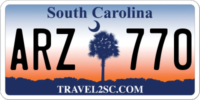 SC license plate ARZ770