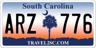 SC license plate ARZ776