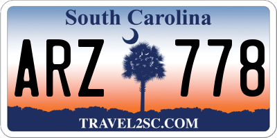 SC license plate ARZ778