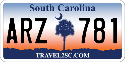 SC license plate ARZ781