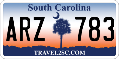 SC license plate ARZ783