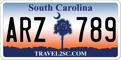 SC license plate ARZ789