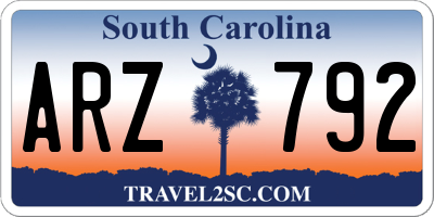 SC license plate ARZ792