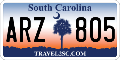 SC license plate ARZ805