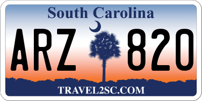SC license plate ARZ820