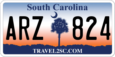 SC license plate ARZ824