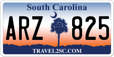 SC license plate ARZ825