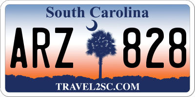 SC license plate ARZ828