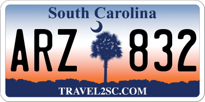 SC license plate ARZ832