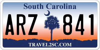 SC license plate ARZ841