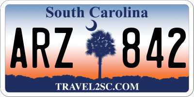 SC license plate ARZ842