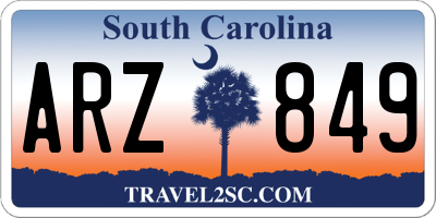 SC license plate ARZ849