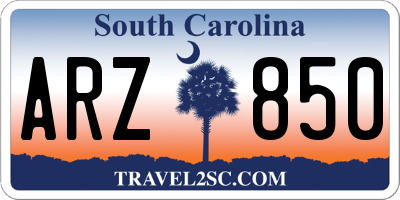 SC license plate ARZ850