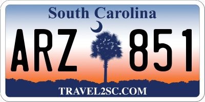 SC license plate ARZ851