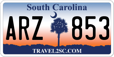 SC license plate ARZ853