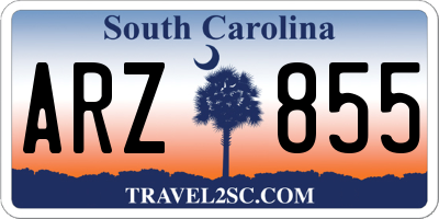 SC license plate ARZ855