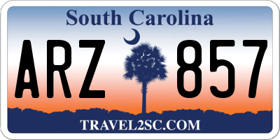 SC license plate ARZ857