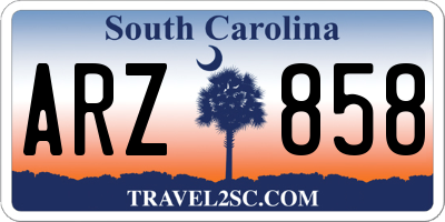SC license plate ARZ858