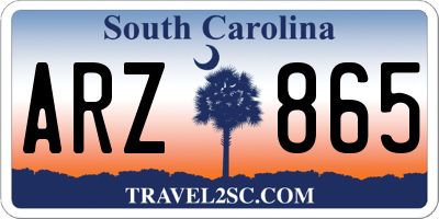 SC license plate ARZ865