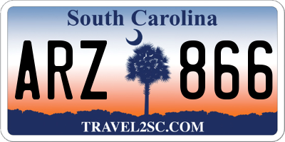 SC license plate ARZ866