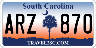 SC license plate ARZ870