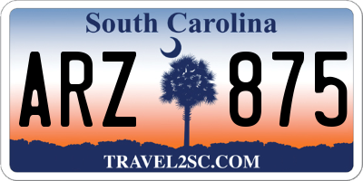 SC license plate ARZ875