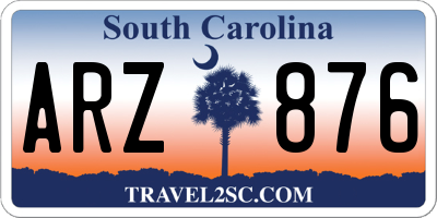 SC license plate ARZ876