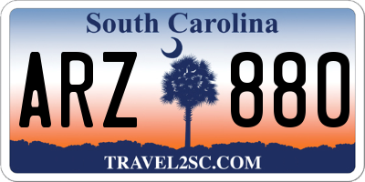 SC license plate ARZ880
