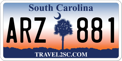 SC license plate ARZ881
