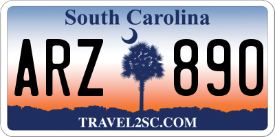 SC license plate ARZ890