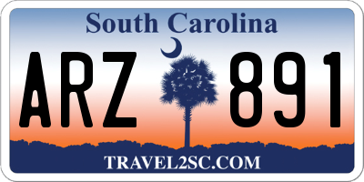 SC license plate ARZ891