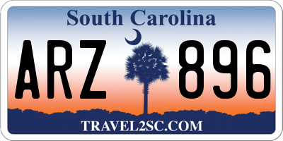 SC license plate ARZ896