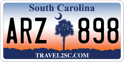 SC license plate ARZ898