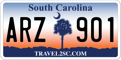 SC license plate ARZ901