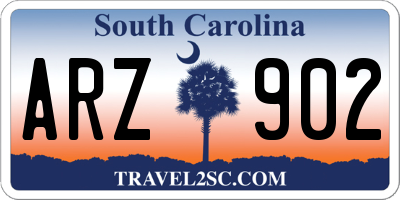 SC license plate ARZ902