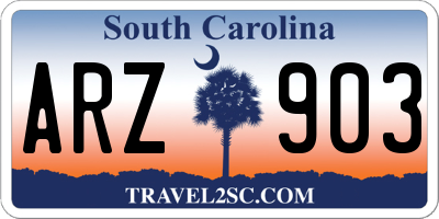 SC license plate ARZ903
