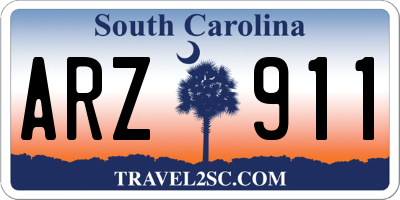 SC license plate ARZ911