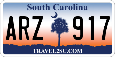 SC license plate ARZ917