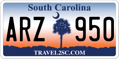 SC license plate ARZ950