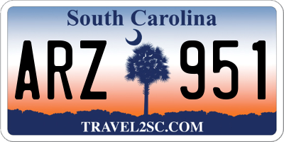 SC license plate ARZ951