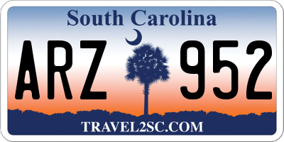 SC license plate ARZ952