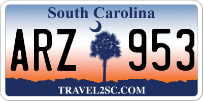 SC license plate ARZ953