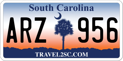 SC license plate ARZ956