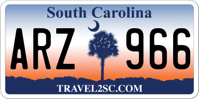 SC license plate ARZ966