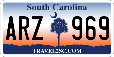 SC license plate ARZ969